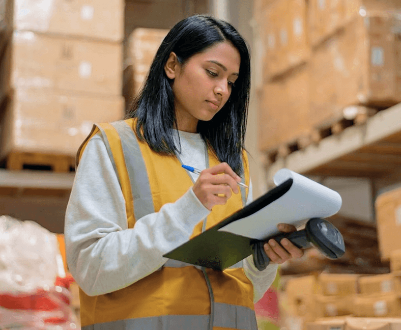 Fairwinds team member managing warehouse operations
